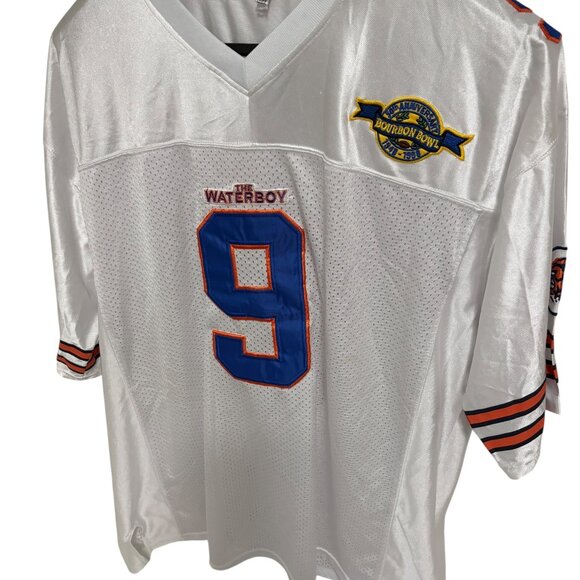 Bobby Boucher #9 The Waterboy Football Jersey Adam Sandler White Size XXL - Picture 2 of 6